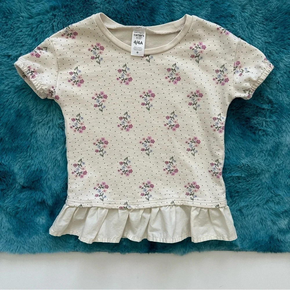 Carter’s Toddler Girl Peplum Floral Top Size 4T
